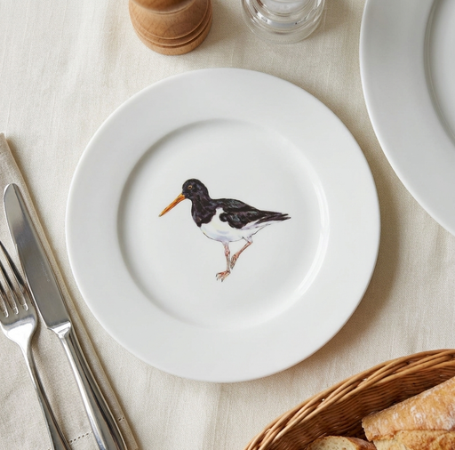 Richard Bramble Oystercatcher Standing 19cm Plate lifestyle
