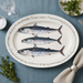 Mackerel 39cm oval plate lifestyle