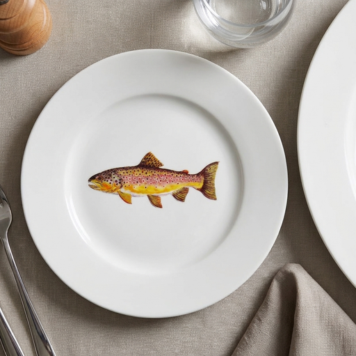 Richard Bramble Brown Trout 19cm Plate lifestyle