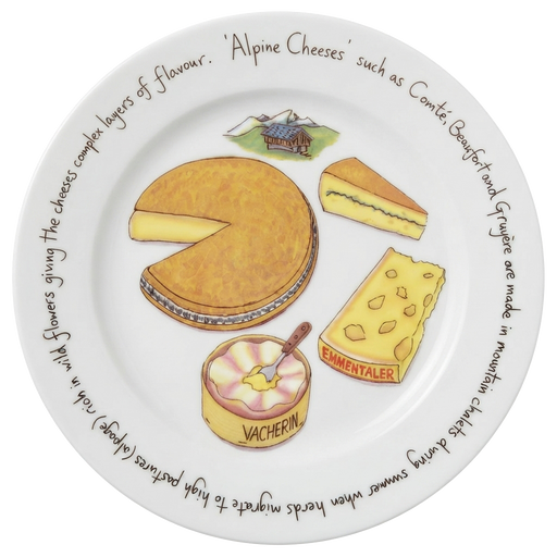 Alpine Cheese 21cm Plate by Richard Bramble