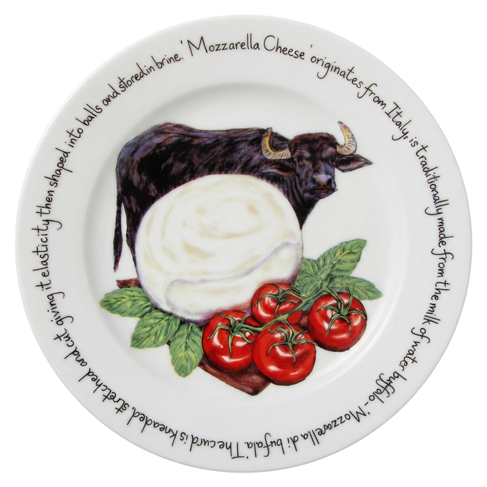 Mozzarella Cheese 21cm Plate by Richard Bramble