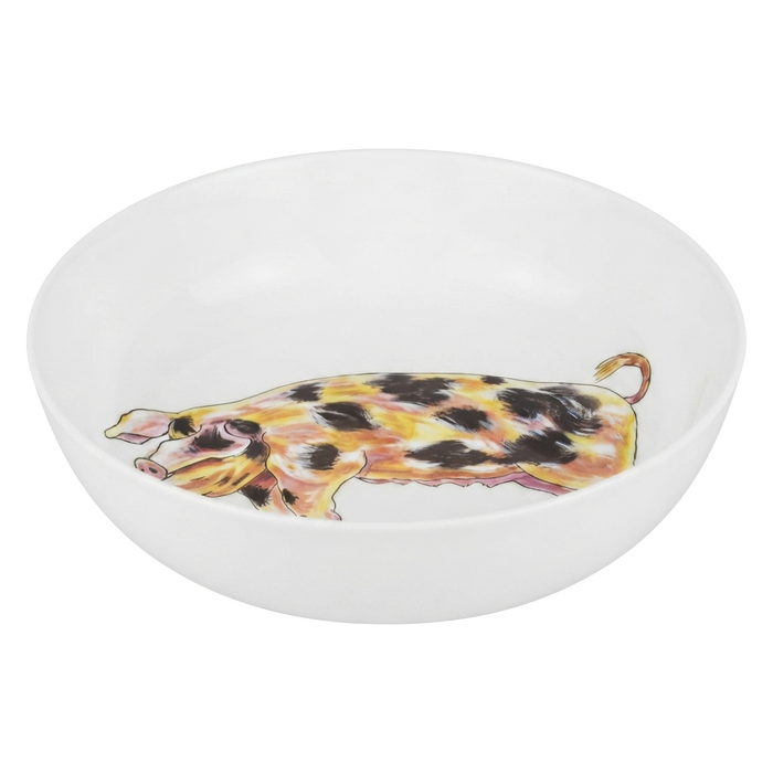 Gloucestershire Old Spot Pig 24cm Bowl side view