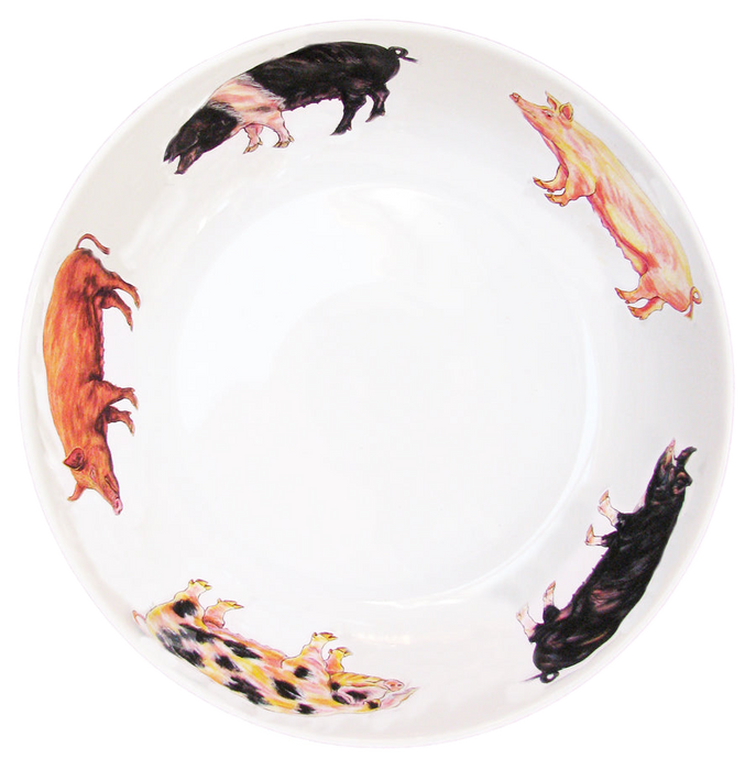 Pigs 24cm Bowl by Richard Bramble