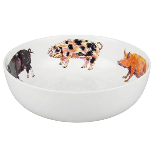 Pigs 24cm Bowl side view