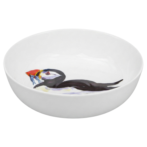 Puffin Swimming 24cm Bowl side view