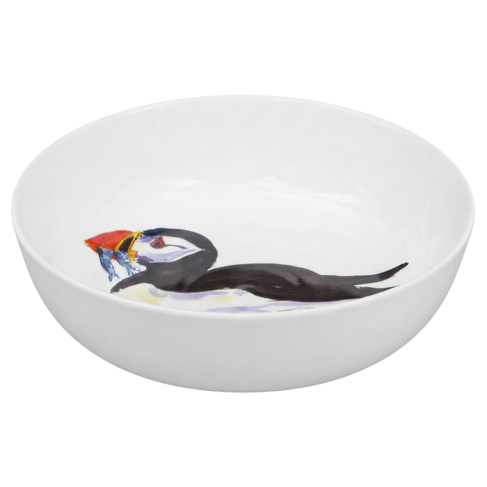 Puffin Swimming 24cm Bowl side view