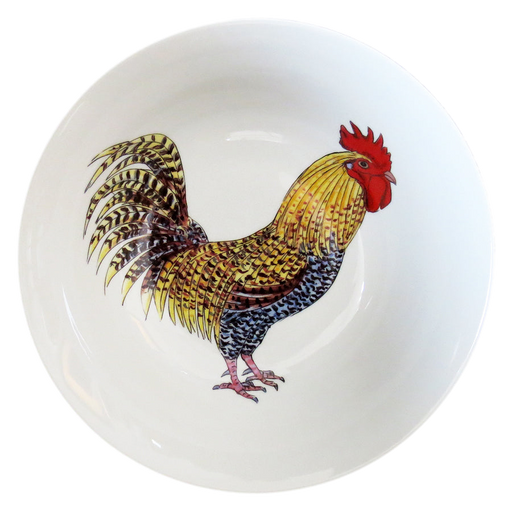 Cockerel & Rooster 25cm Bowl by Richard Bramble