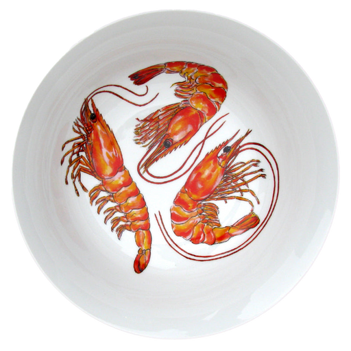 Shrimp & Prawn 25cm Bowl by Richard Bramble