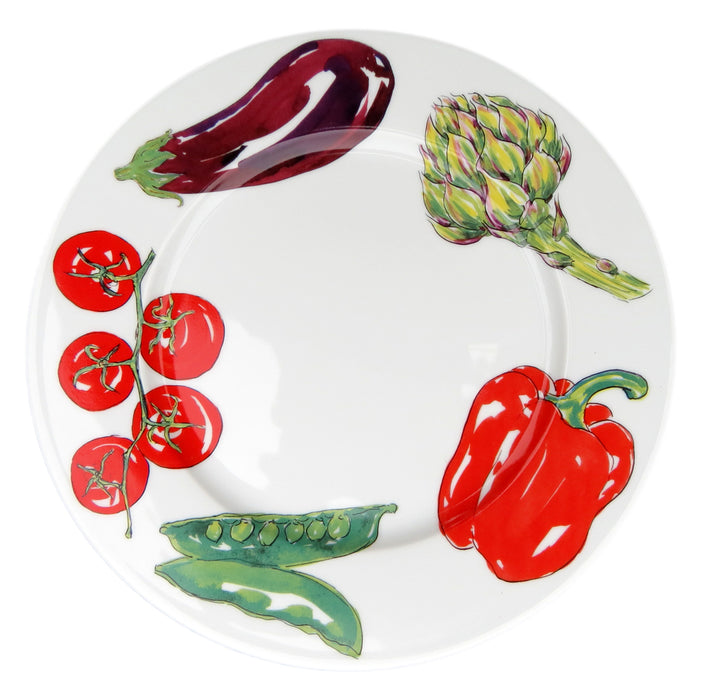 Vegetables 26cm Flat Rimmed Plate