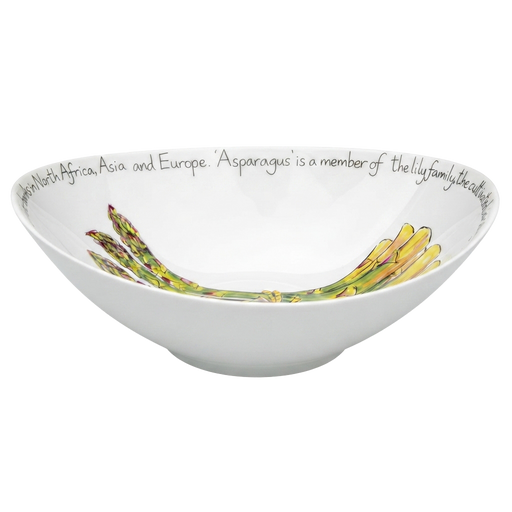 Asparagus 27cm Oval Bowl side view