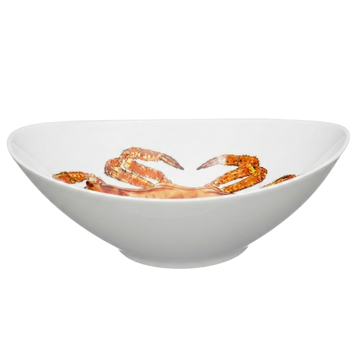Crab 27cm Oval Bowl side view