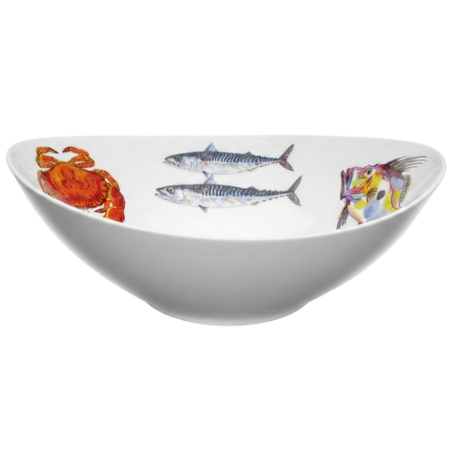 Fish & Shellfish 27cm Oval Bowl side view