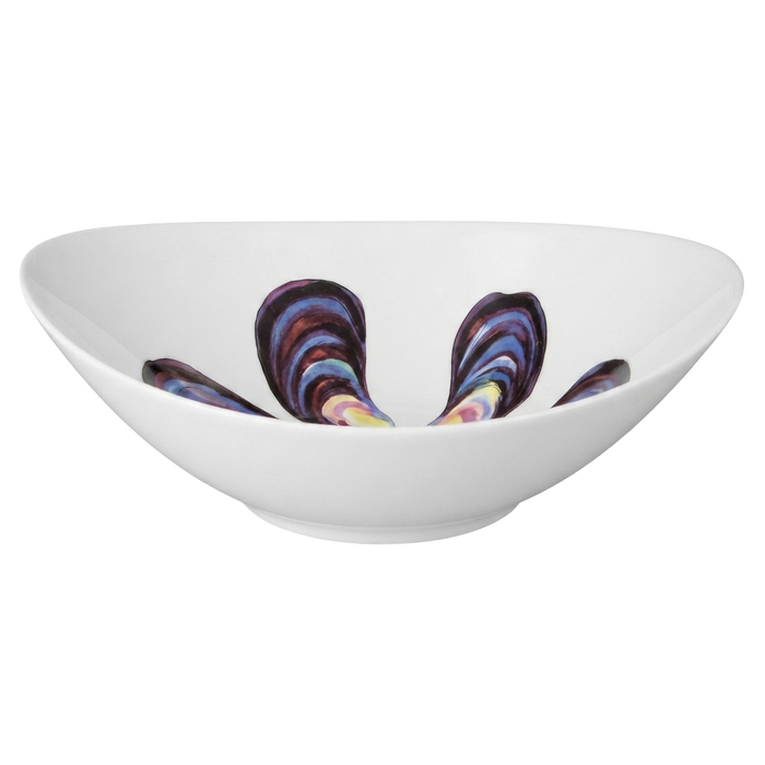 Mussels 27cm Oval Bowl styled on the table