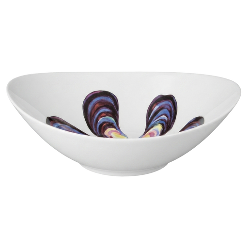 Mussels 27cm Oval Bowl side view