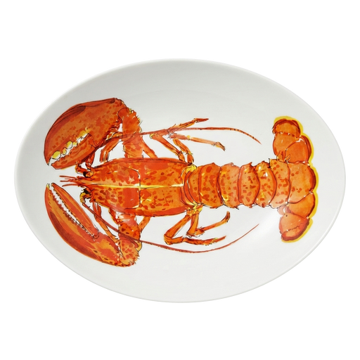 Red Lobster 27cm Oval Bowl