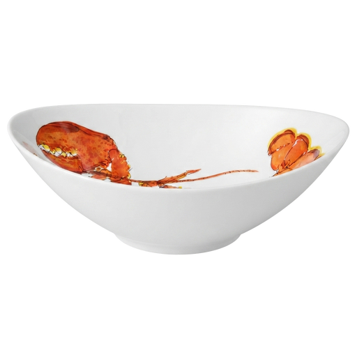 Red Lobster 27cm Oval Bowl side view
