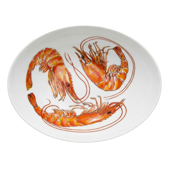 Shrimp & Prawn 27cm Oval Bowl