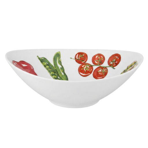 Vegetables 27cm Oval Bowl side view
