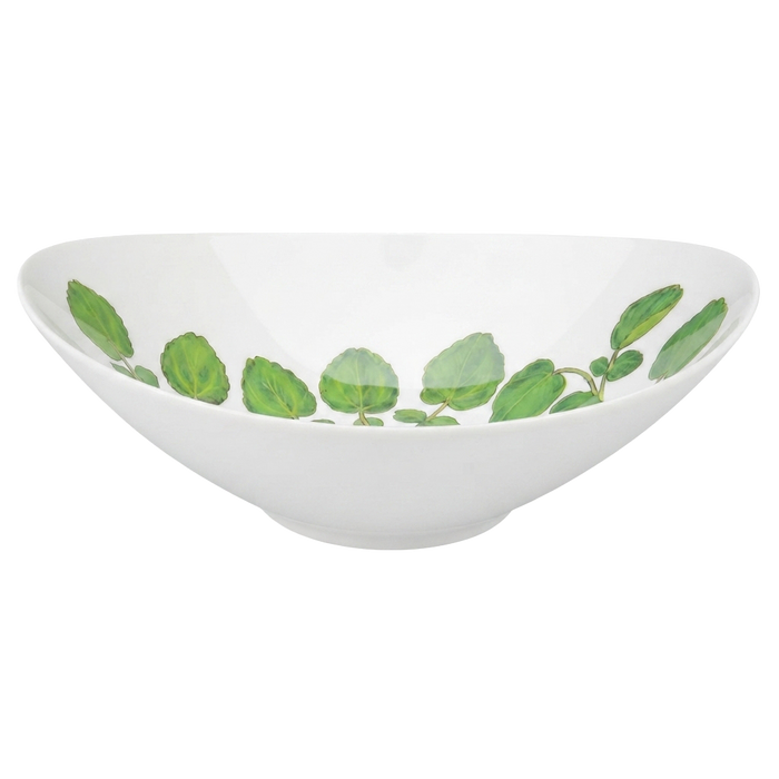 Watercress 27cm Oval Bowl | Richard Bramble styled on the table