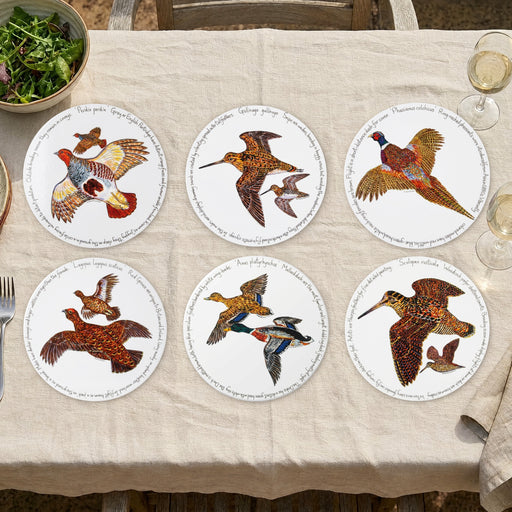 British Gamebirds Tablemat Set of 6 by Richard Bramble