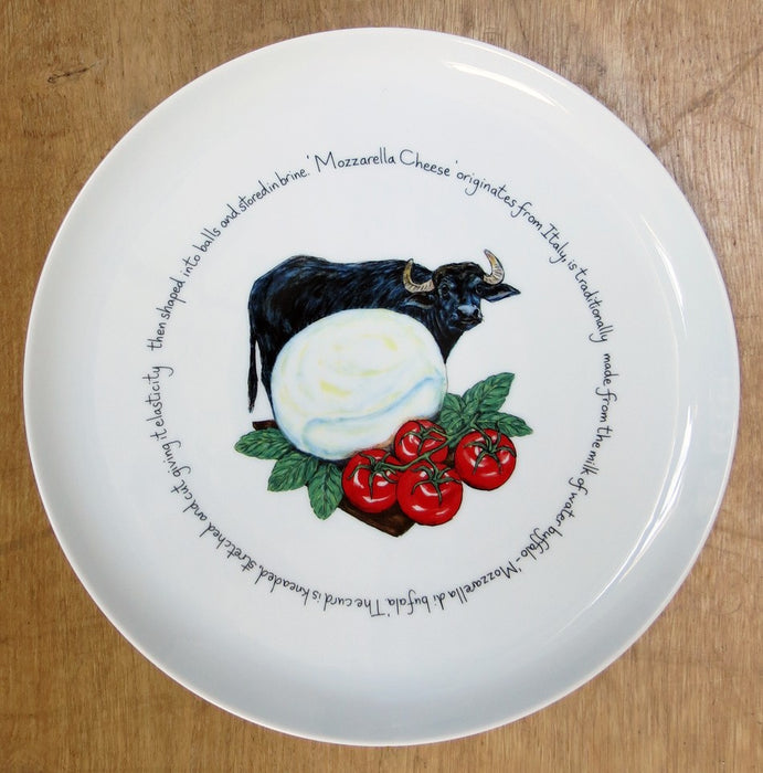 Mozzarella Cheese Platter & Pizza Plate 30cm (12") Flat Rimmed