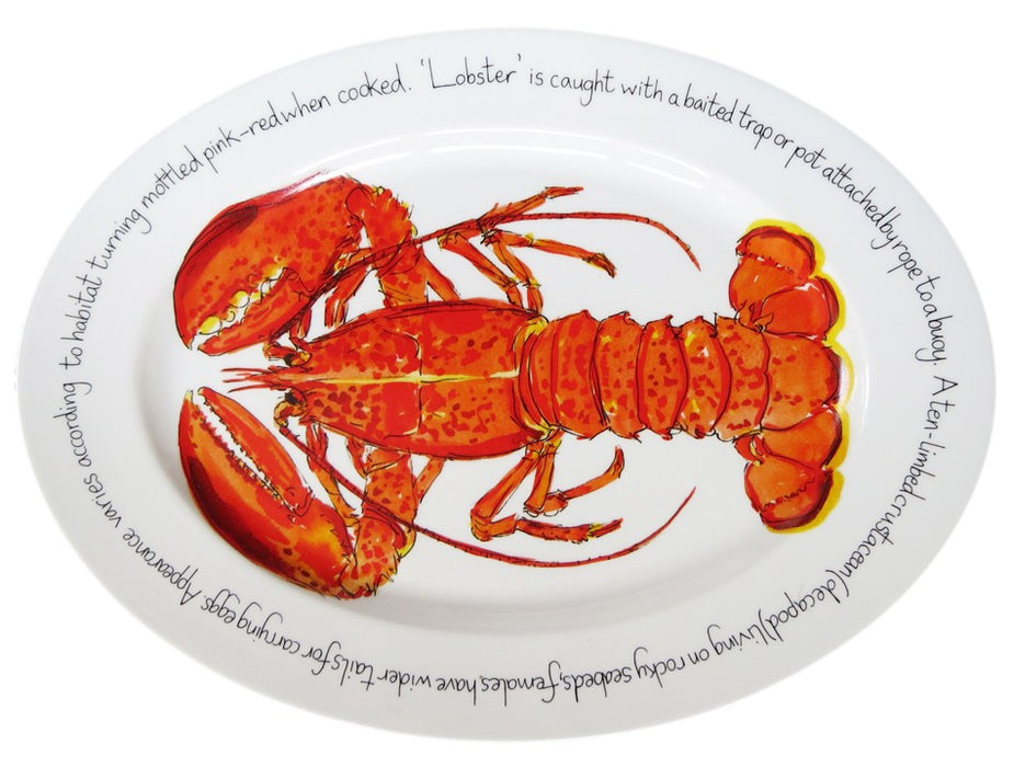 Red Lobster 39cm (15.4") Oval Plate (in stock April)