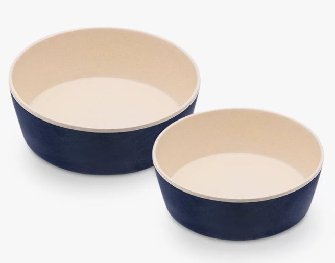 Dog Bowl Midnight Blue styled on the table