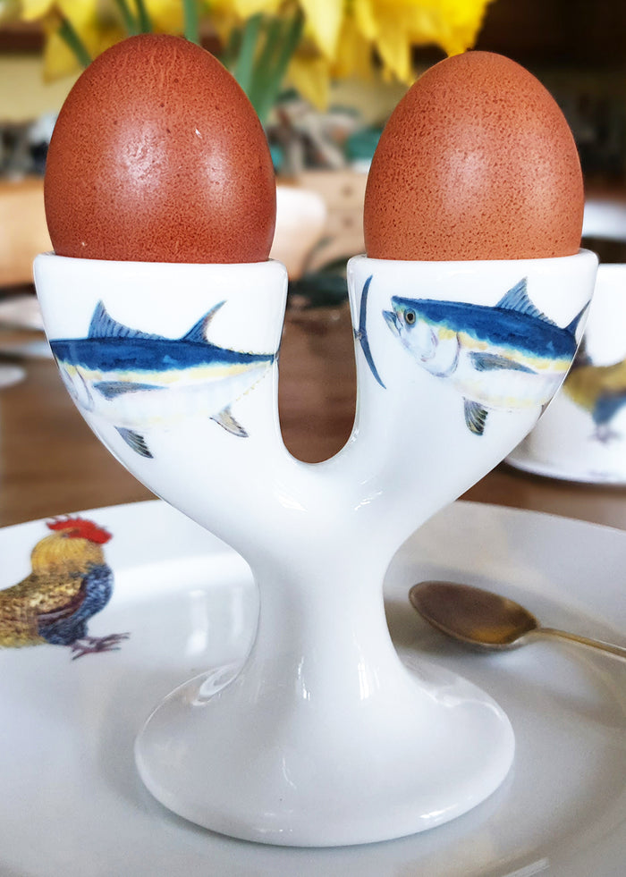 Bluefin Tuna Double Egg Cup styled on the table