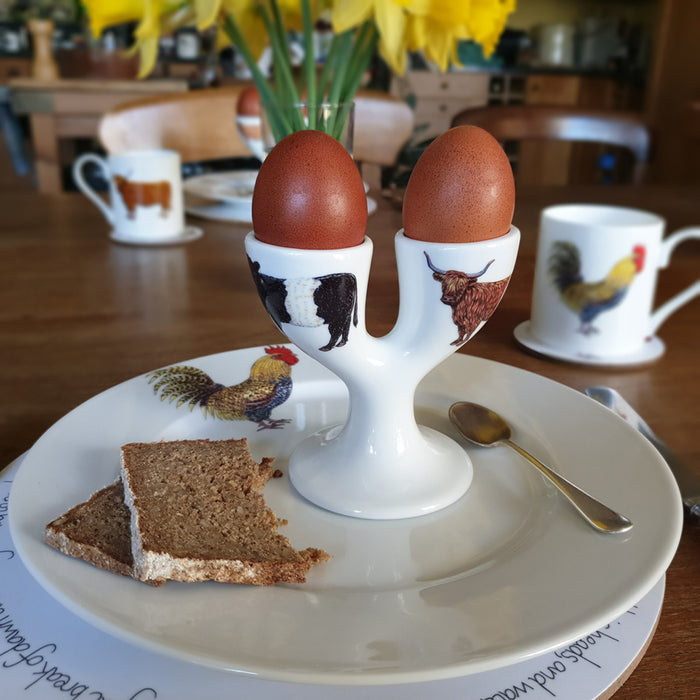 Cow Double Egg Cup size & rim guide