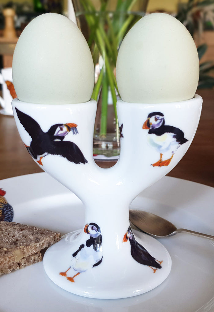 Puffin Double Egg Cup table setting