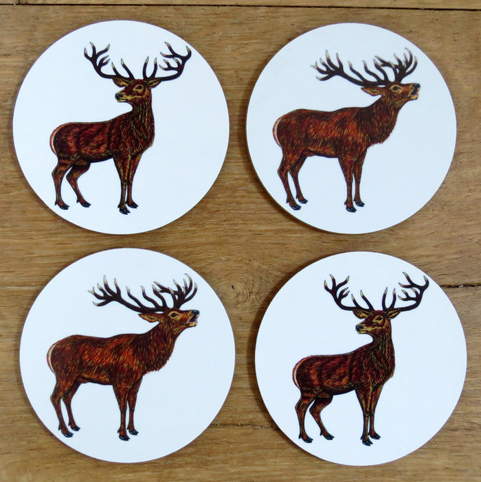 Stags 4 coaster gift selection in use