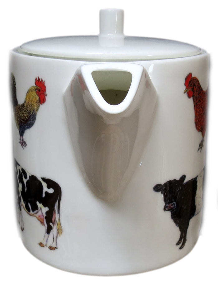 Farmyard Teapot styled on the table
