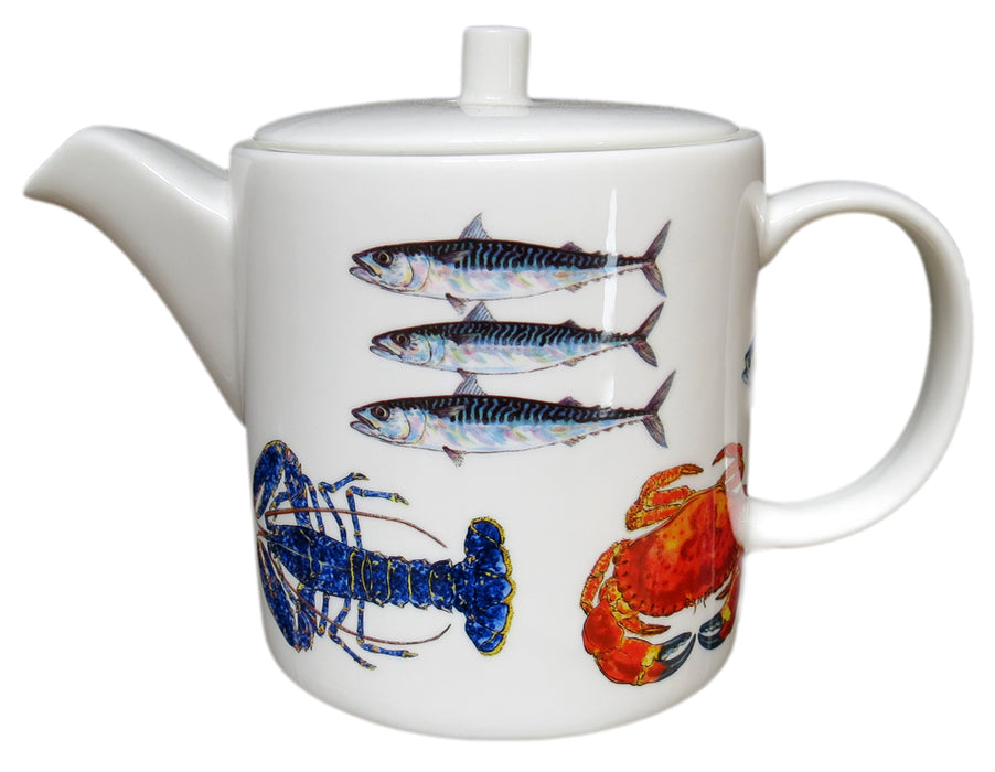 Fish & Shellfish Tuna Teapot Straight sided