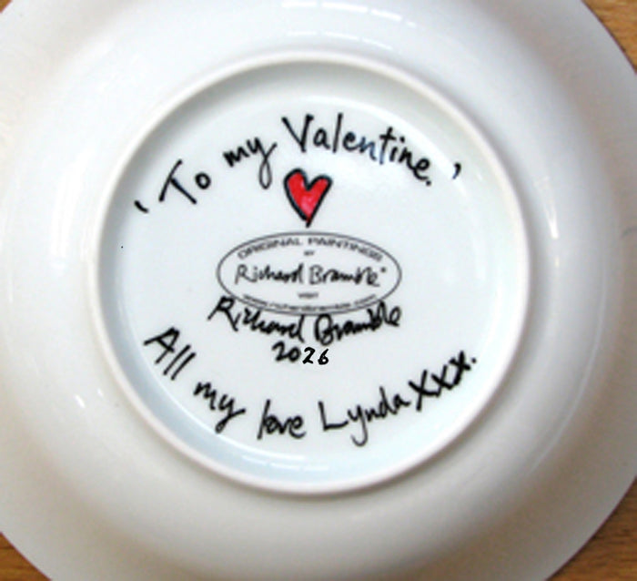 Personalised artist ceramic inscription (one per item) in use