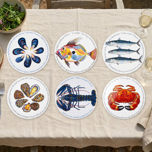 Fruits de Mer Tablemat Set of 6 by Richard Bramble