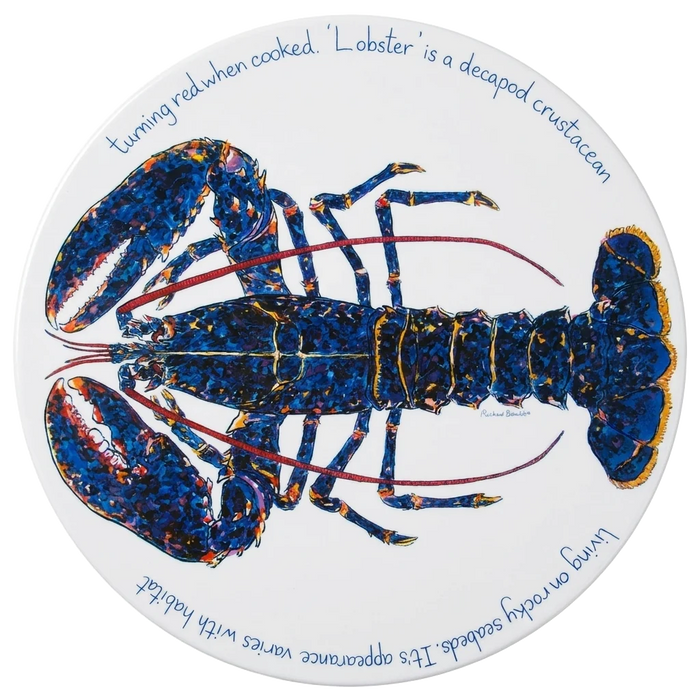 Shellfish Tablemat Set of 6 size & rim guide