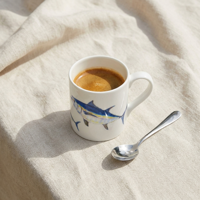 Bluefin Tuna Small Mug styled on the table