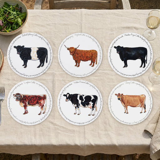 Cattle Breeds Tablemat Set of 6 by Richard Bramble