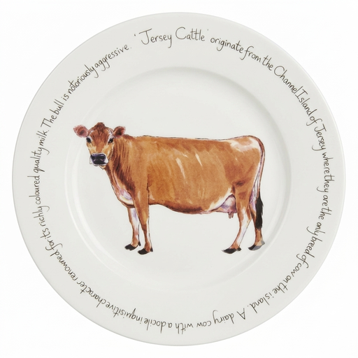 Jersey Cow 30cm Flat Rimmed Plate