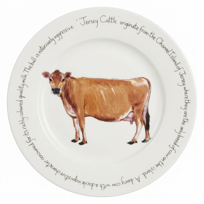 Jersey Cow 30cm Flat Rimmed Plate