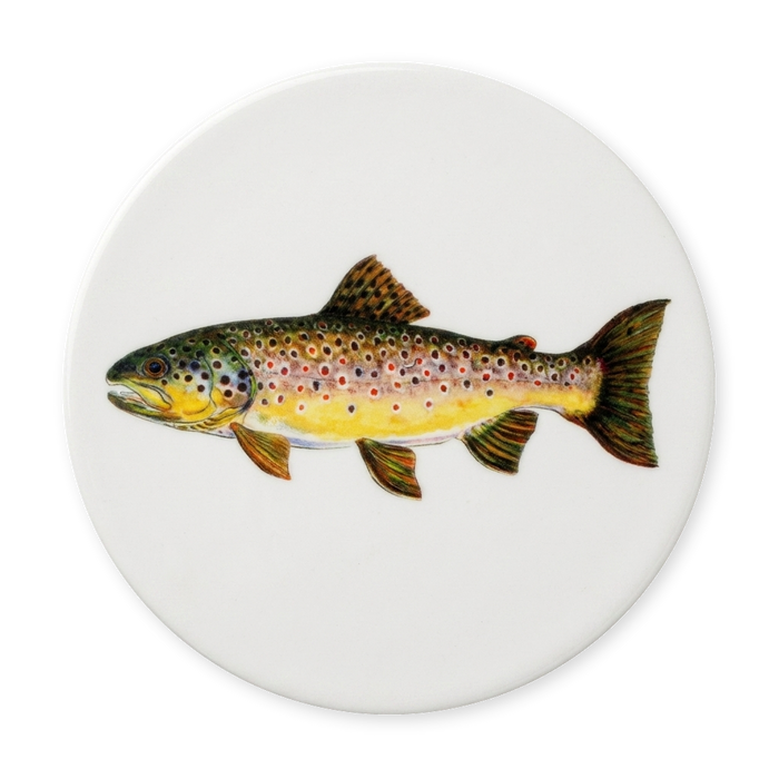 Richard Bramble Brown Trout Coaster