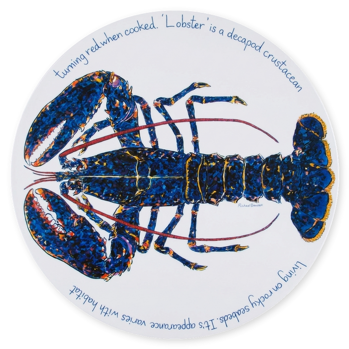 Blue Lobster Tablemat by Richard Bramble