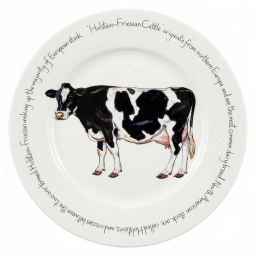 Holstein-Friesian Cow 30cm Flat Rimmed Plate