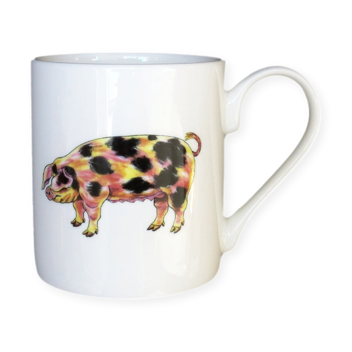 Gloucestershire Old Spot Pig & Saddleback Pig Mug (medium straight sided)