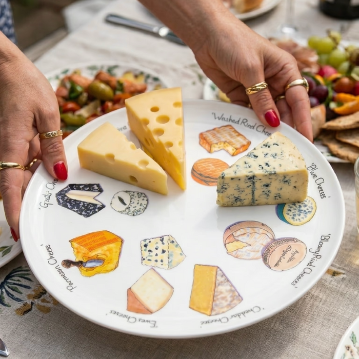 Cheese Plate & Platter 30cm (12") Flat Rimmed size & rim guide