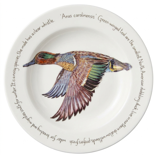 Green-winged Teal 30cm Deep Rimmed Plate