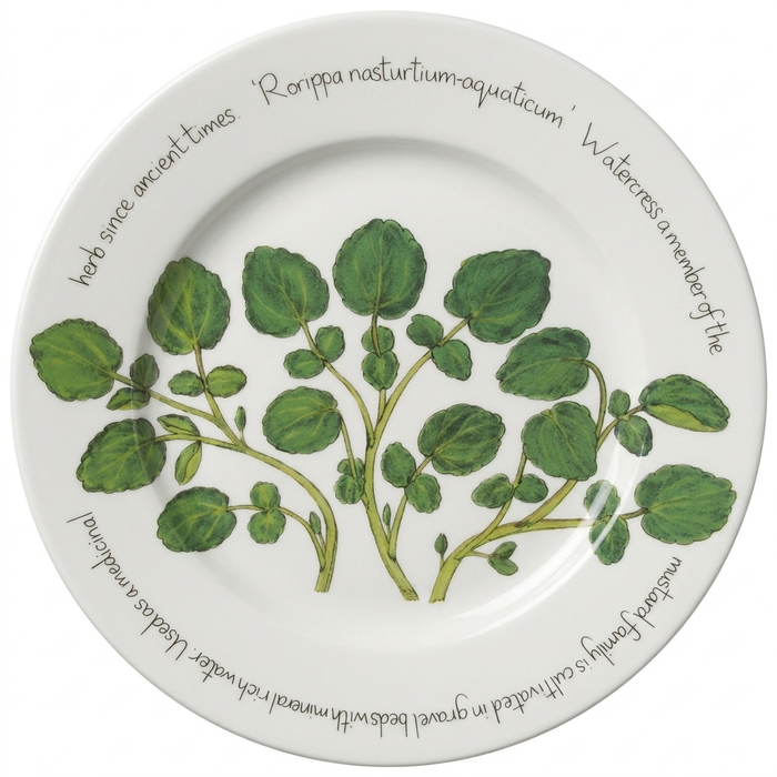 Watercress 30cm Flat Rimmed Plate