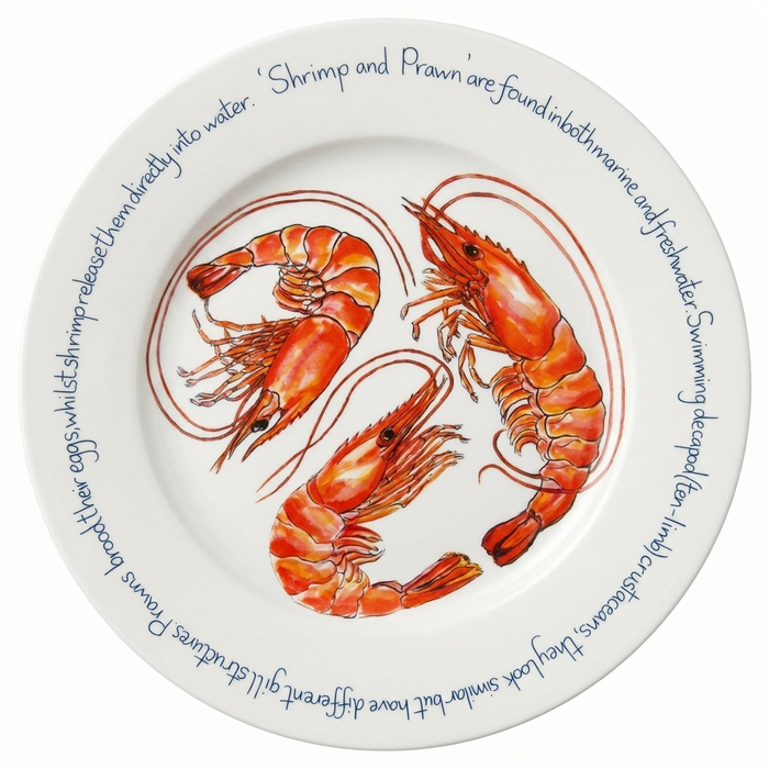 Shrimp & Prawn 30cm Flat Rimmed Plate