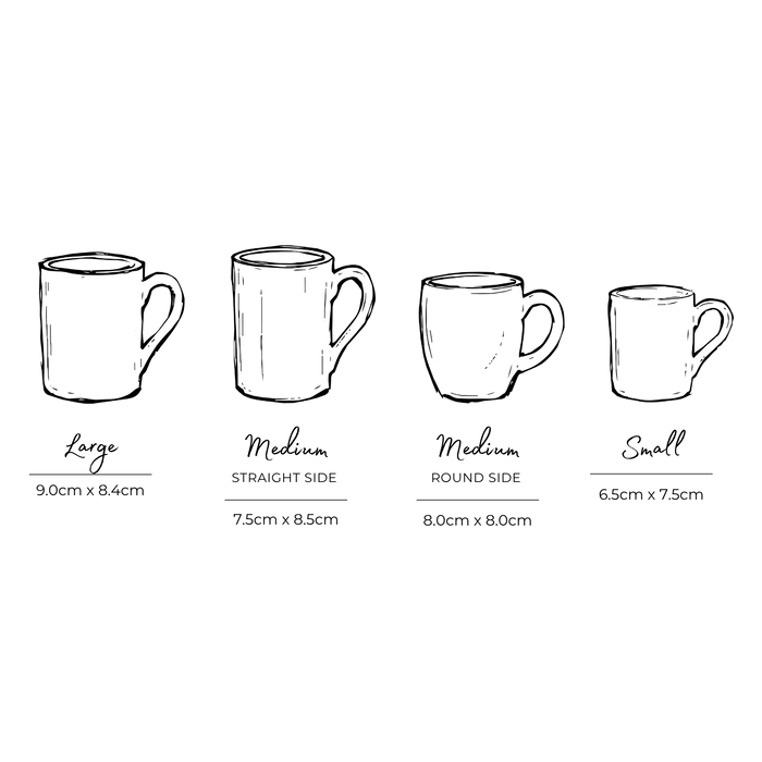 Mug size comparison chart