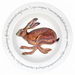 Hare Running 30cm Deep Rimmed Plate